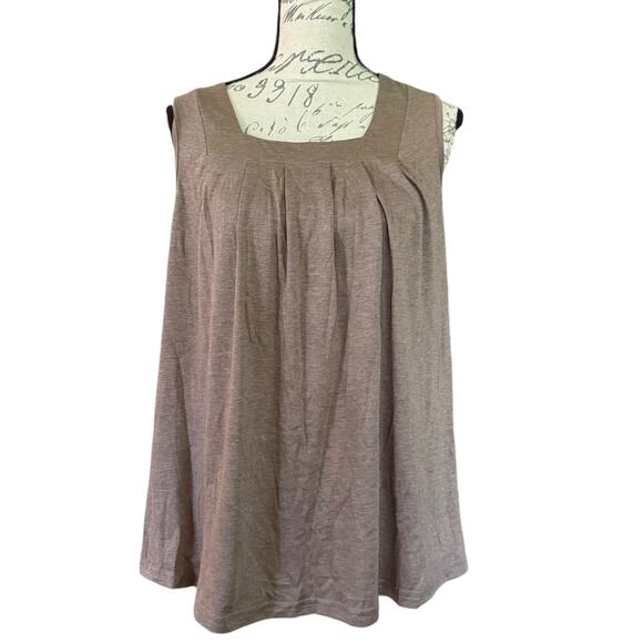 Bloomchic Mocha Brown Swing Tank Top Size 10 - Picture 1 of 4